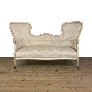 M-7009 Antique French Style Painted Salon Sofa (4)