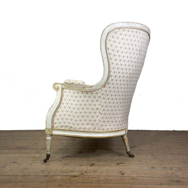 M-7009 Antique French Style Painted Salon Sofa (5)