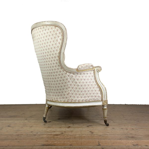 M-7009 Antique French Style Painted Salon Sofa (7)