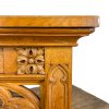 M-7030 Antique Gothic Revival Golden Oak Welsh Chapel Al (4)