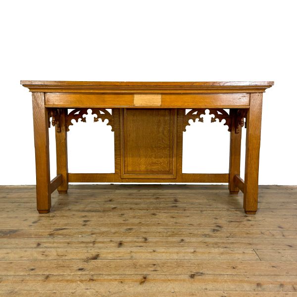 M-7030 Antique Gothic Revival Golden Oak Welsh Chapel Al (5)