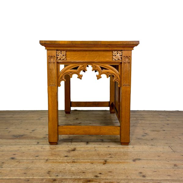 M-7030 Antique Gothic Revival Golden Oak Welsh Chapel Al (6)