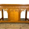 M-7030 Antique Gothic Revival Golden Oak Welsh Chapel Al (8)