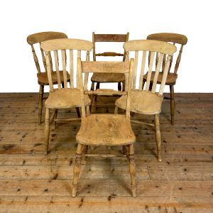 M-7034 Set of Six pine Kitchen chairs (9)
