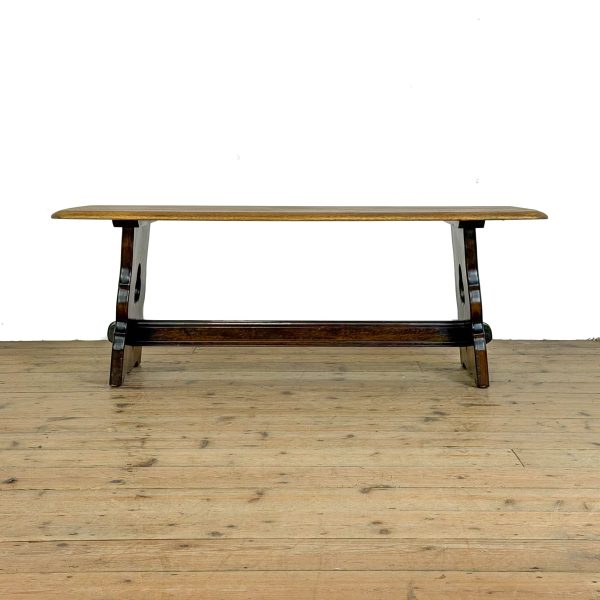M-7036B Vintage Oak Refectory Style Coffee Table (6)