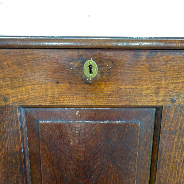 M-7038 Antique 19th Century Oak Coffer (6)