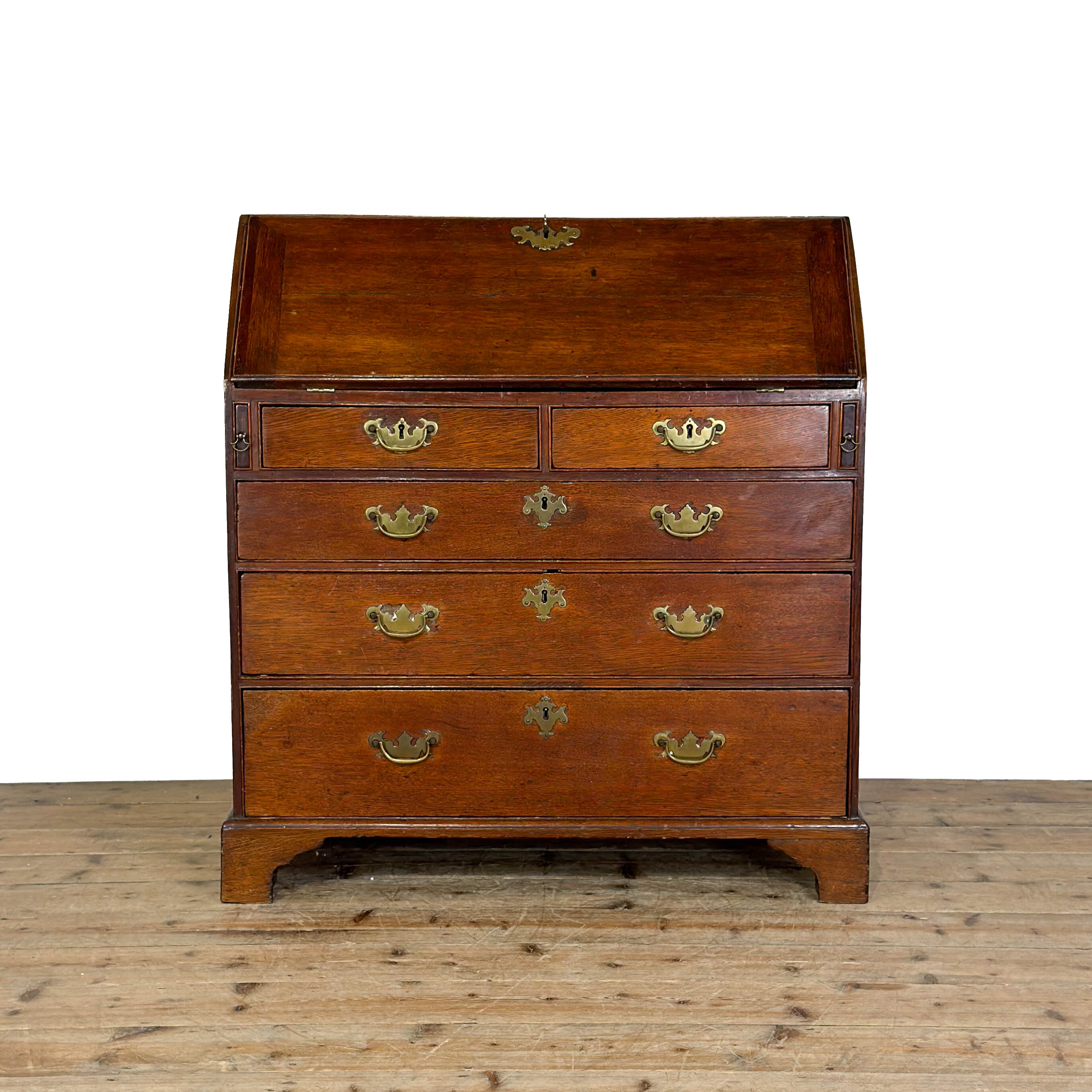 M-6997 Antique 18th Century Oak Bureau (2)